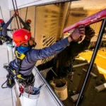 Abseil Cleaning for Glass Facades