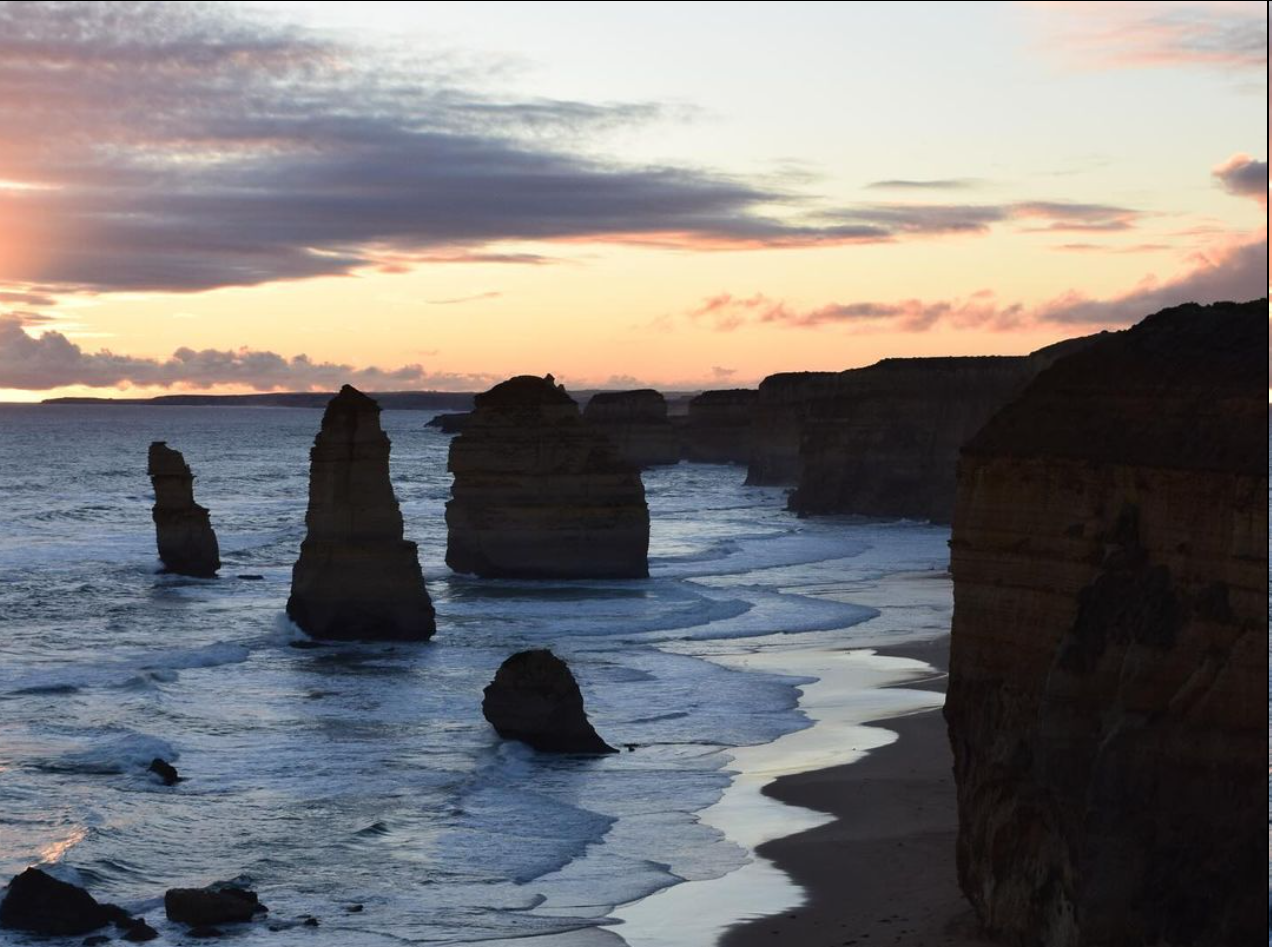 Embark on a scenic journey along the iconic Great Ocean Road.